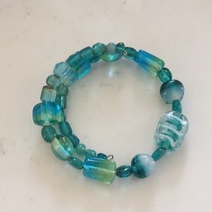 FREE WITH PURCHASE -3/$25.00 or 12.00 - crafted beaded bracelet - glass & other